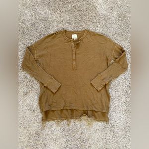 Offline by aerie women's medium long sleeve henley top